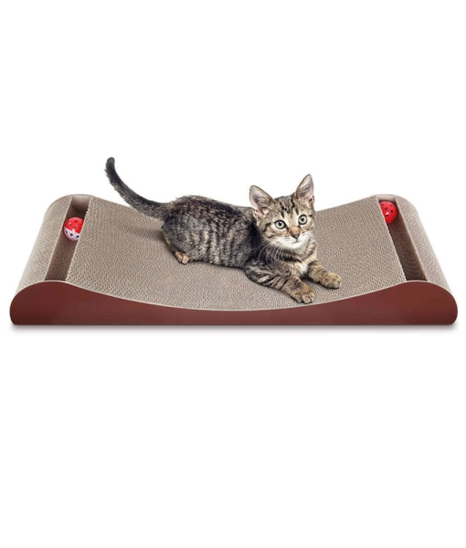 cats scratching post Cardboard Lounge Bed with Bell Ball
