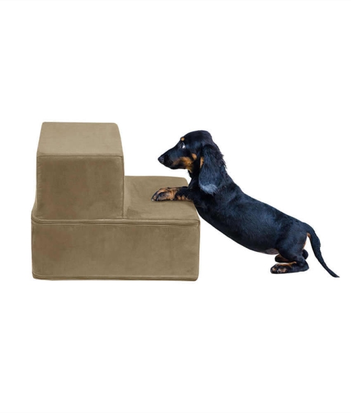 Pet bed steps 2 Stairs Collapsible, khaki