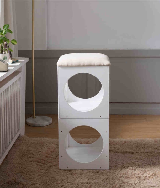 cat furniture Multifunction Wood Pet Play Stool