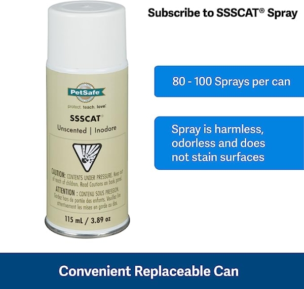 PetSafe SSSCAT Spray Pet Deterrent, Motion Activated Pet Proofing Repellent for Cats and Dogs, Environmentally Friendly