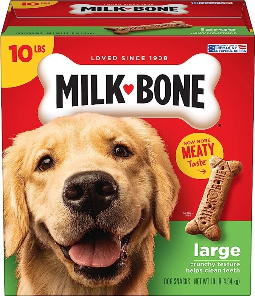 Milk-Bone Original Dog Treats Biscuits for Large Dogs, 10 Pounds