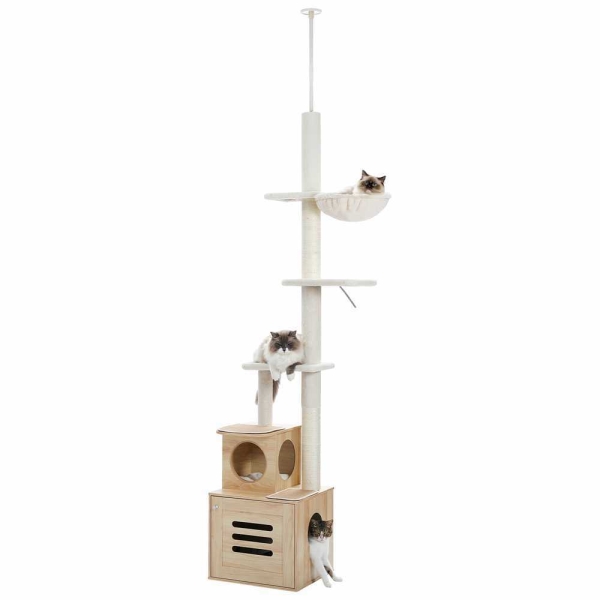 6 Tiers Cat Tree with Litter Box
