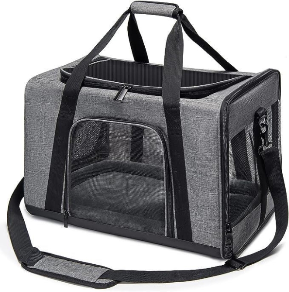Cat travel carrier with 5 Mesh Windows Large
