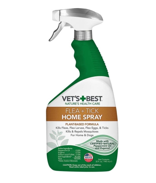 Vet’s Best Flea and Tick Home Spray – Dog Flea and Tick Treatment for Home
