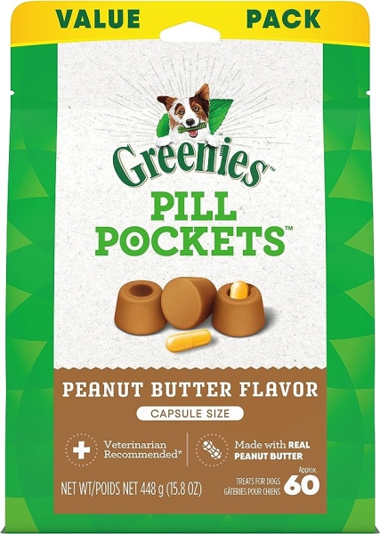 GREENIES PILL POCKETS for Dogs Capsule Size Natural Soft Dog Treats