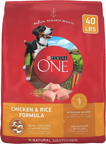 Purina ONE Chicken and Rice Formula Dry Dog Food – 40 lb. Bag