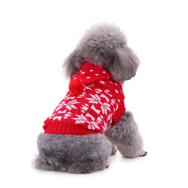 Dog holiday outfits with striped knitted
