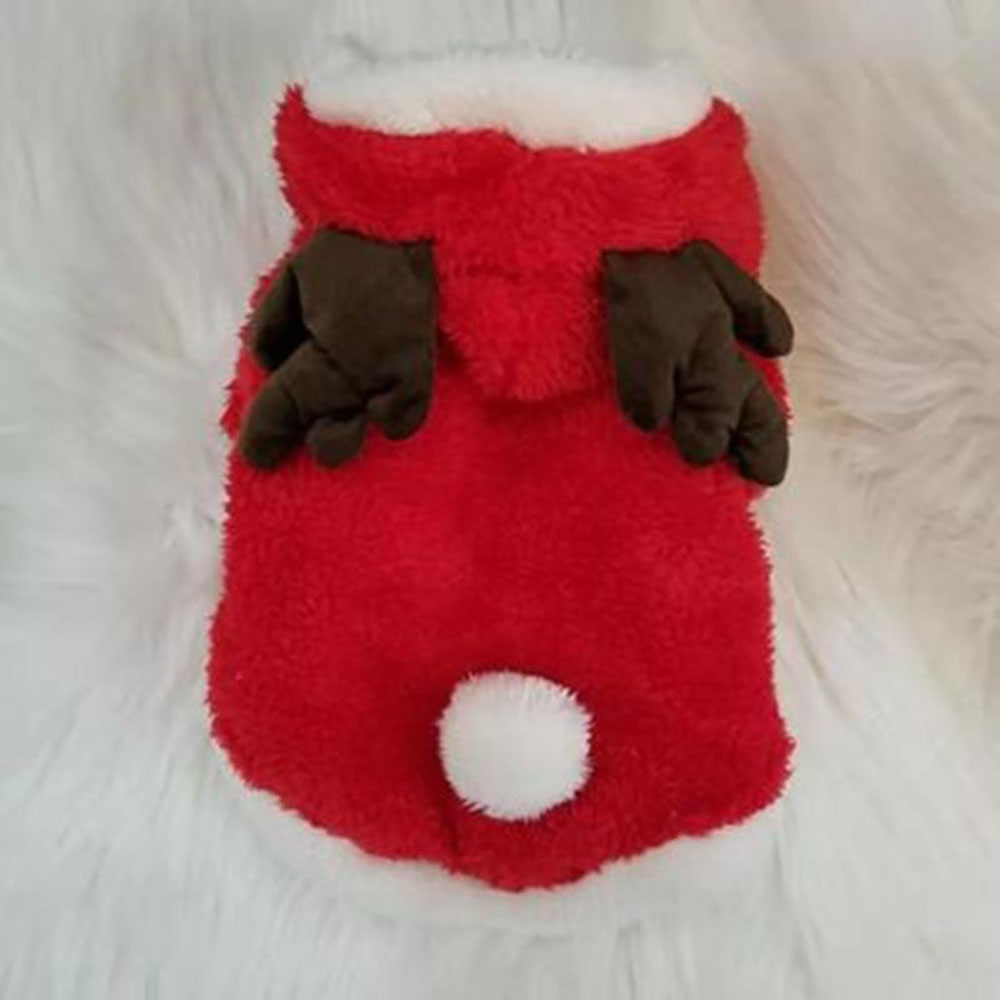 Reindeer coral fleece cotton cute dog sweaters - Dog Apparel - 2