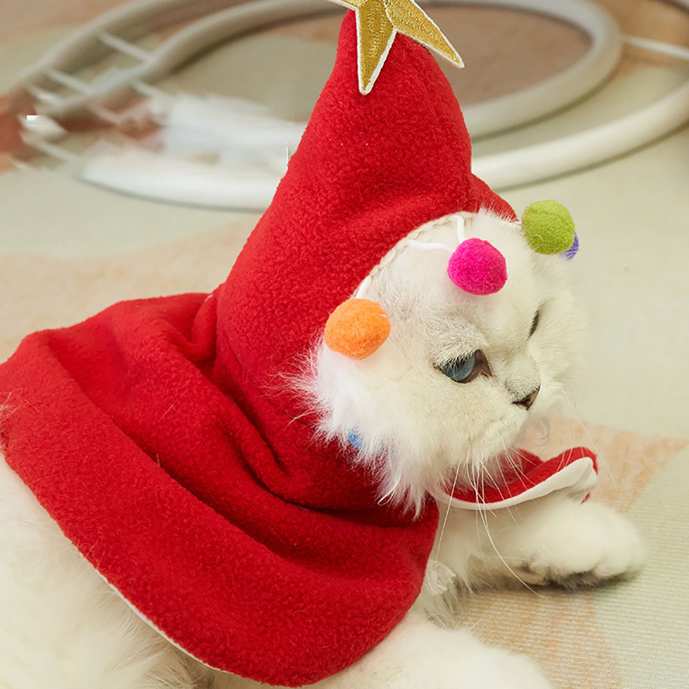 Christmas outfits for cats with velvet - Cat Apparel - 2