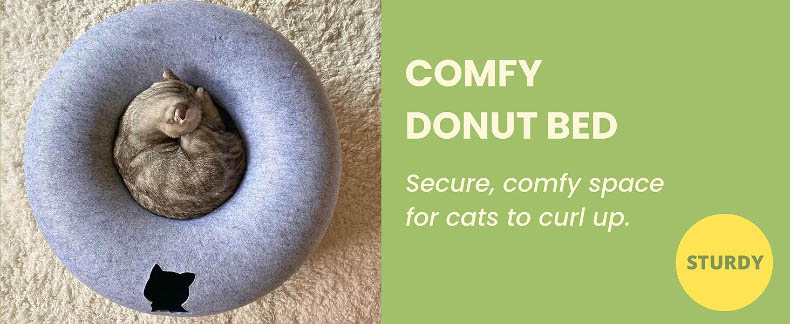 Scratch Detachable Cat Donut Tunnel Washable for Indoor Cats - Cat Tree&Tunnel - 2