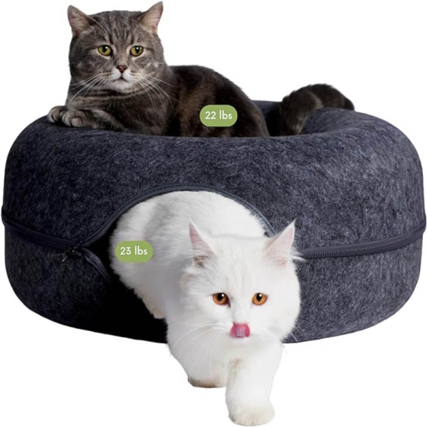 Scratch Detachable Cat Donut Tunnel Washable for Indoor Cats