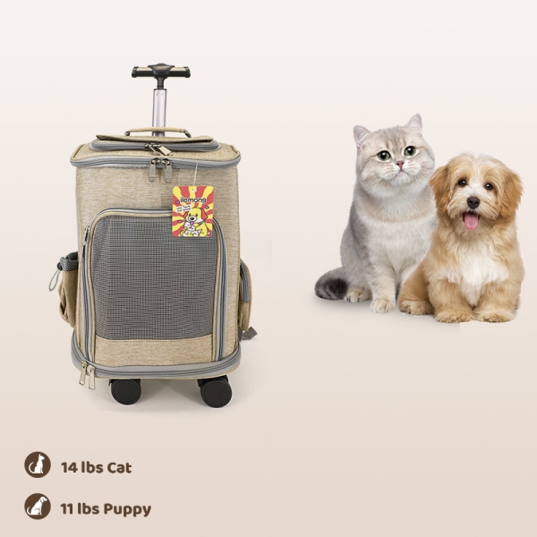 Versatile Rolling Dog Backpack Comfort for Your Pet