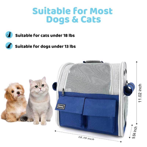 Pet Backpack with Breathable Mesh for Small Dogs