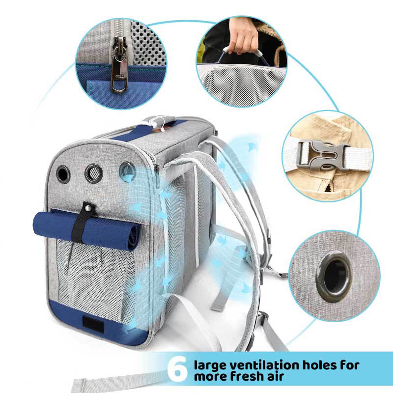 Pet Backpack with Breathable Mesh for Small Dogs - Bag&Carriers - 2