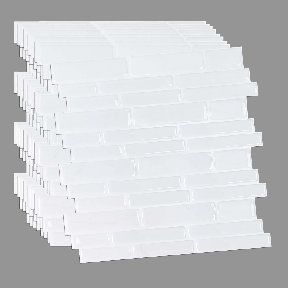 ilemong adhesive tiles for kitchen，10-Pack stick on splashback - backsplash tile - 1