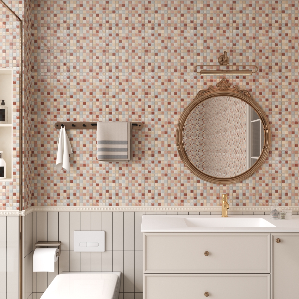 ilemong peel and stick tiles bathroom ，Easy to Clean 10×10in - backsplash tile - 4