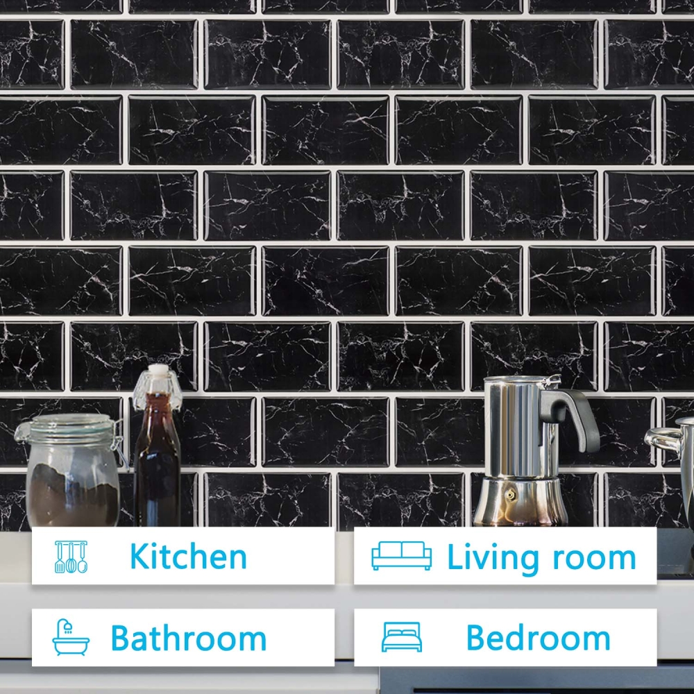 ilemong self adhesive kitchen tiles ,Easy install and Durable - backsplash tile - 3