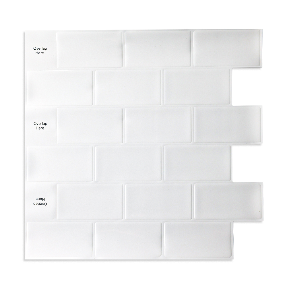 ilemong Peel and Stick Adhesive Tiles,12×12in Easy to clean (10-Pack ) - backsplash tile - 1