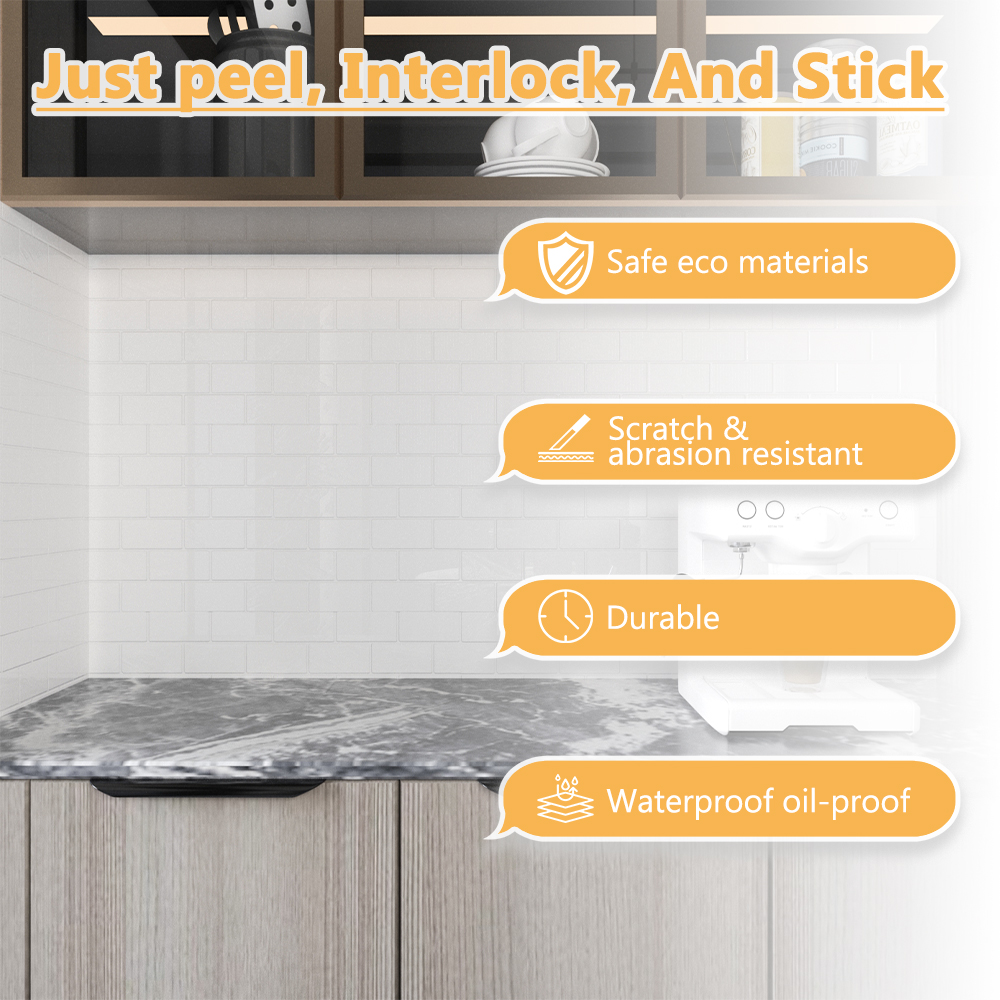 ilemong splashback for kitchen self adhesive perfect for Home ,12×12in - backsplash tile - 3