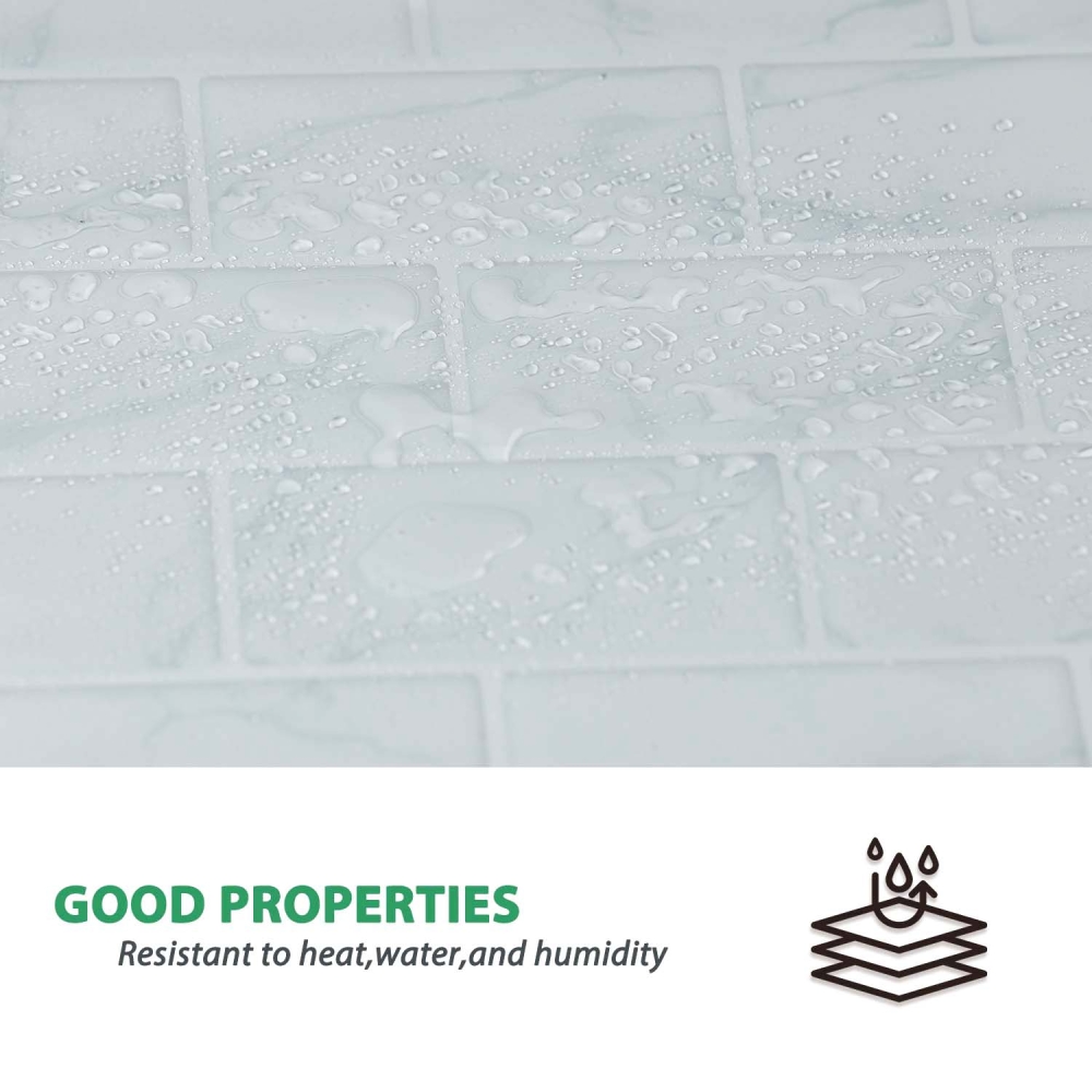 ilemong 12×12in Commercial Peel and Stick Wall Tiles Kitchen,10-Pack - backsplash tile - 3