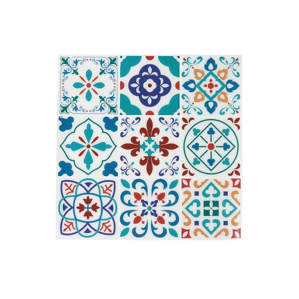 ilemong Moroccan Style Decorative Peel and Stick Backsplash, 10-Pack - backsplash tile - 1