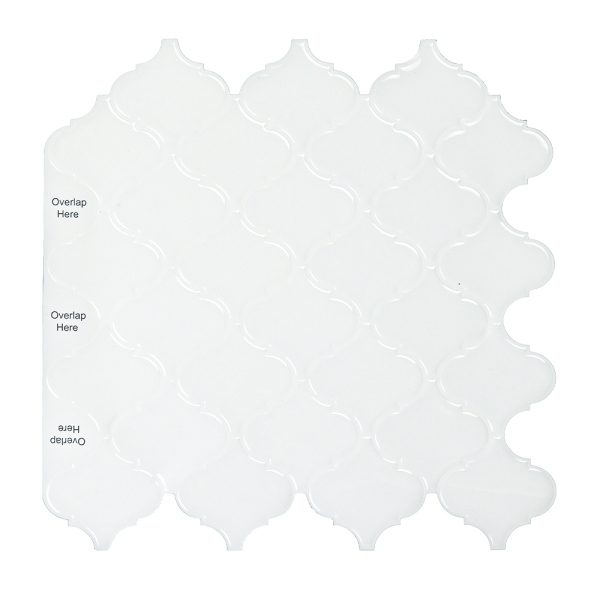 ilemong 12 in. x 12 in. Backsplash Tile for Kitchen, White 10-Pack