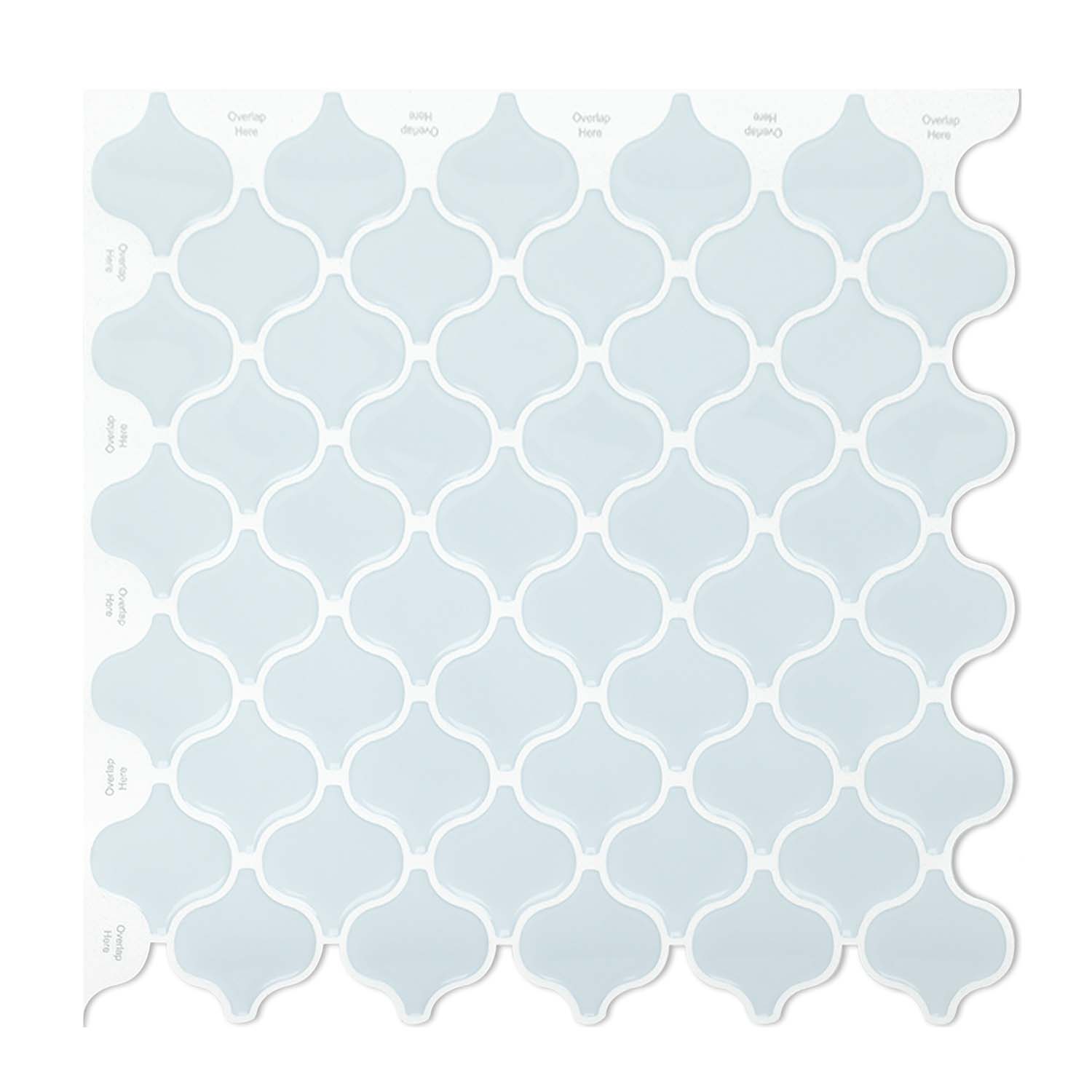ilemong Rust-proof Blue Peel and Stick Backsplash Tiles Vinly 10*10in Backsplash Tile(10-Pack) - backsplash tile - 1