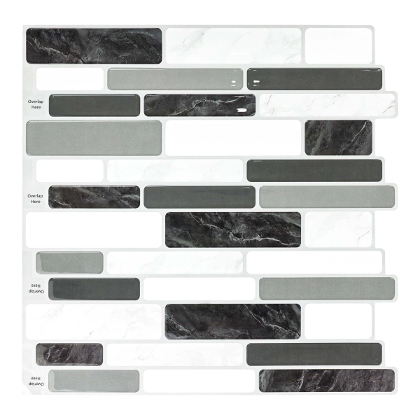 ilemong Peel and Stick Vinyl Backsplash Self Adhesive Wall Tile for Kitchen (30-Pack, 30 sq. ft./Case)