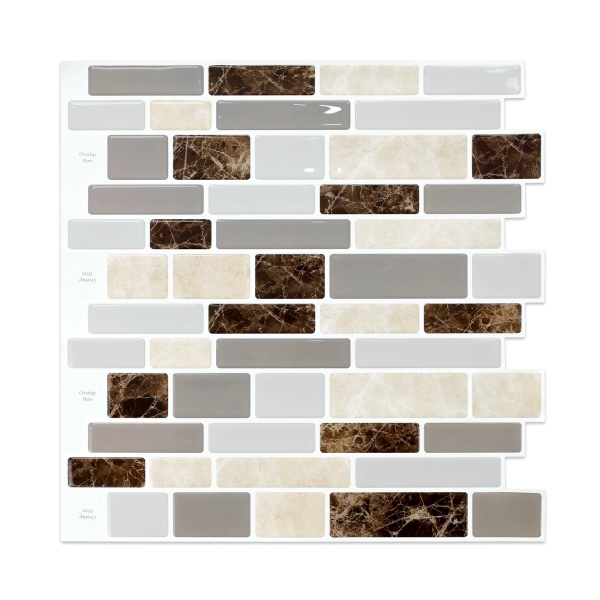 ilemong Kitchen Wall Tiles Self Adhesive- Removable & Reusable (10-Pack)