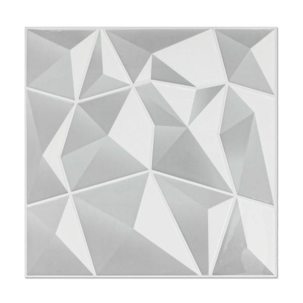 ilemong White Vinyl Self Adhesive Wall Tiles,Customizable and Trim-to-Fit