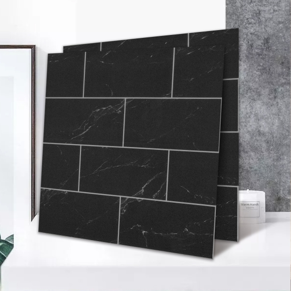 ilemong 12 in. x 12 in. Vinyl peel and stick splash back ,Mold and moisture prevention bathroom splashback