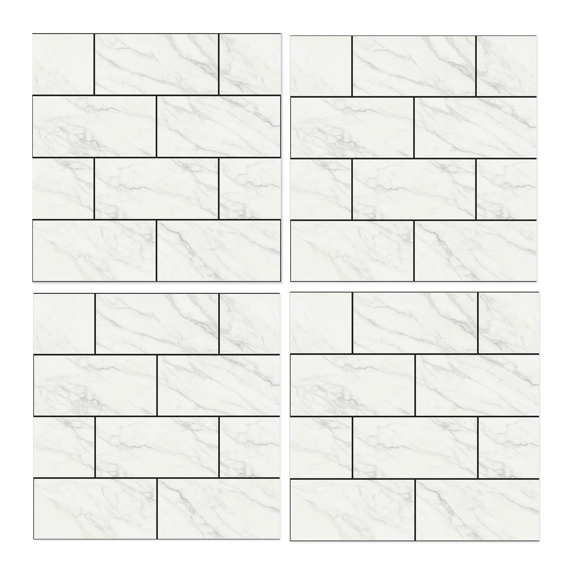 ilemong 12 in. x 12 in. Vinyl peel and stick kitchen tiles ,Wear-resistant and non-slip kitchen backsplash panels - backsplash tile - 3