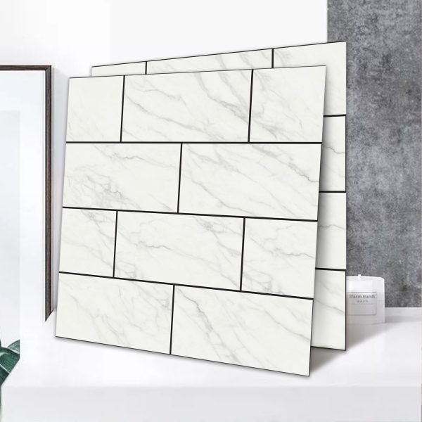 ilemong 12 in. x 12 in. Vinyl peel and stick kitchen tiles ,Wear-resistant and non-slip kitchen backsplash panels