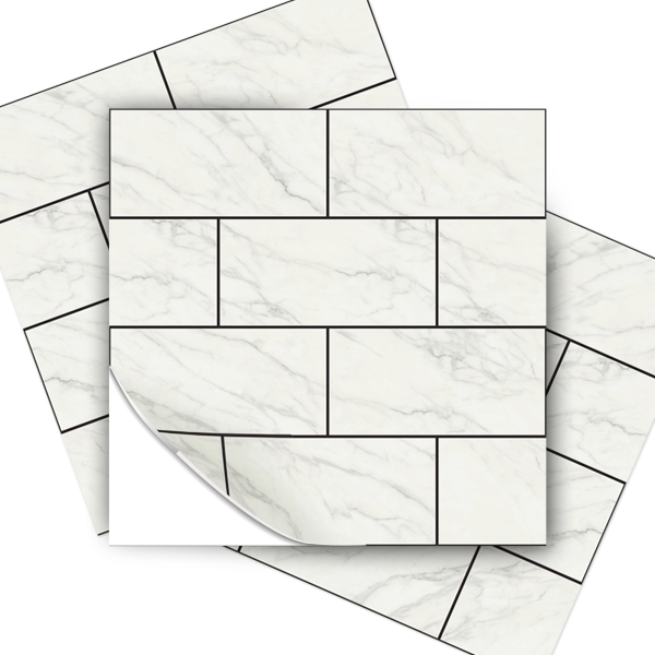 ilemong 12 in. x 12 in. Vinyl peel and stick tiles kitche, Self Adhesive Waterproof and oil-resistant