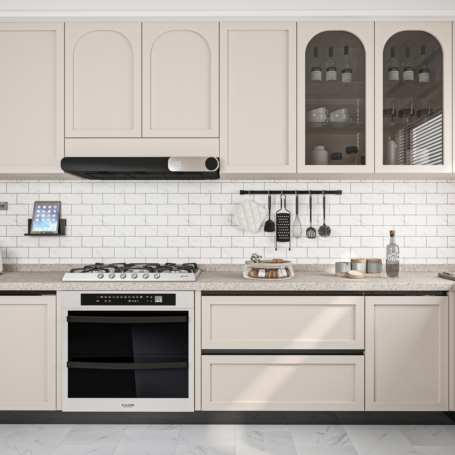 ilemong 12 in. x 12 in. Vinyl peel and stick kitchen tiles ,Wear-resistant and non-slip kitchen backsplash panels - backsplash tile - 2