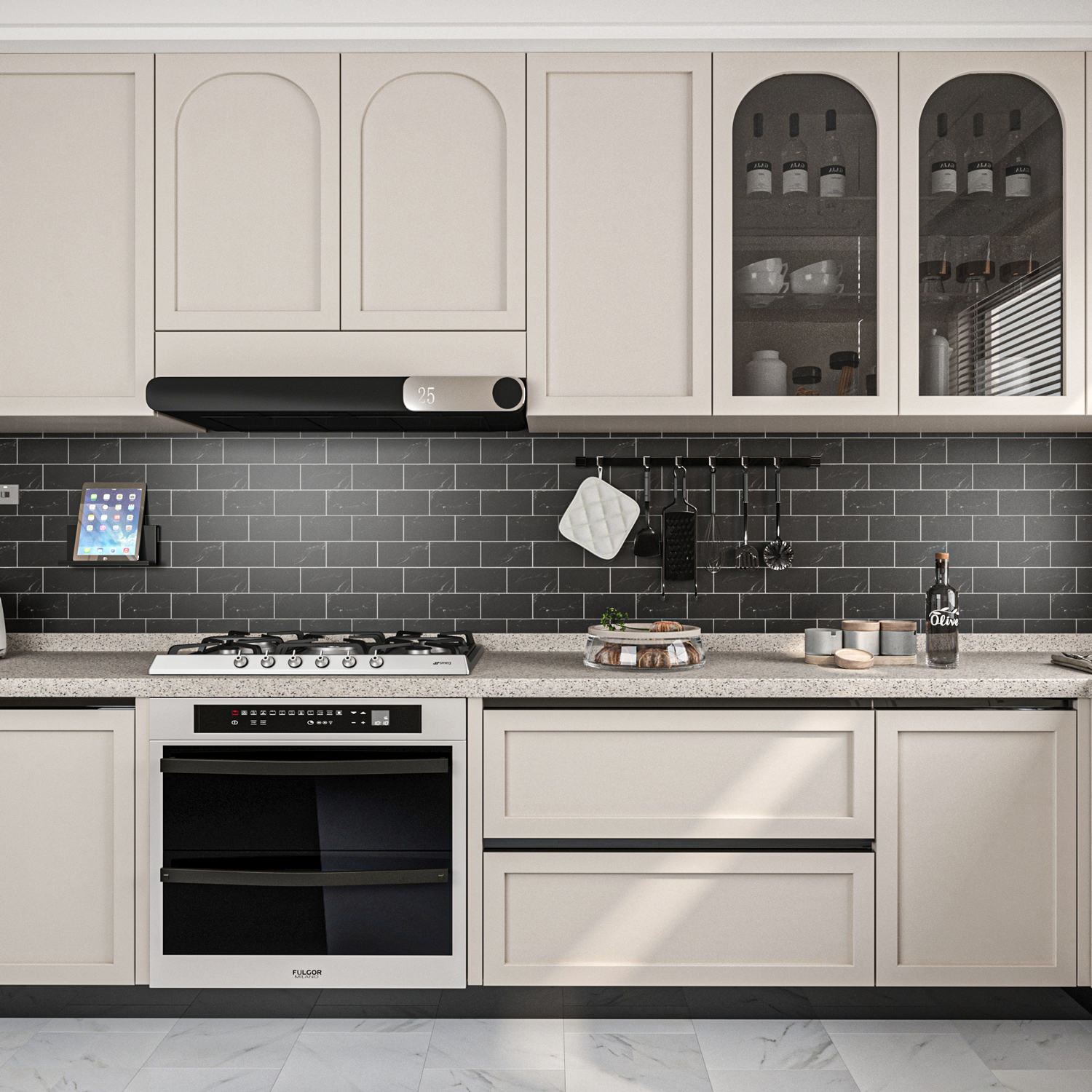 ilemong 12 in. x 12 in. Vinyl peel and stick splash back ,Mold and moisture prevention bathroom splashback - backsplash tile - 4