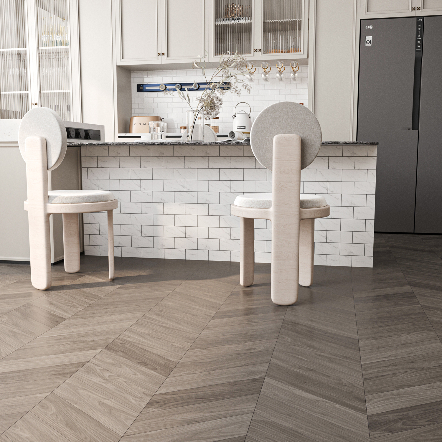 ilemong 12 in. x 12 in. Vinyl peel and stick kitchen tiles ,Wear-resistant and non-slip kitchen backsplash panels - backsplash tile - 4