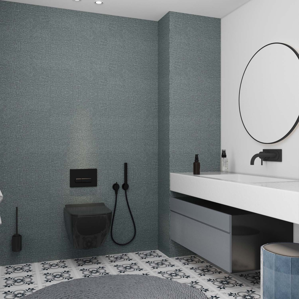 ilemong Peel and Stick Wallpaper Textured Linen Contact Paper Self-Adhesive Wallpaper Roll, Blue (2-Roll 15.75 in. x 118.11 in.) - backsplash tile - 2