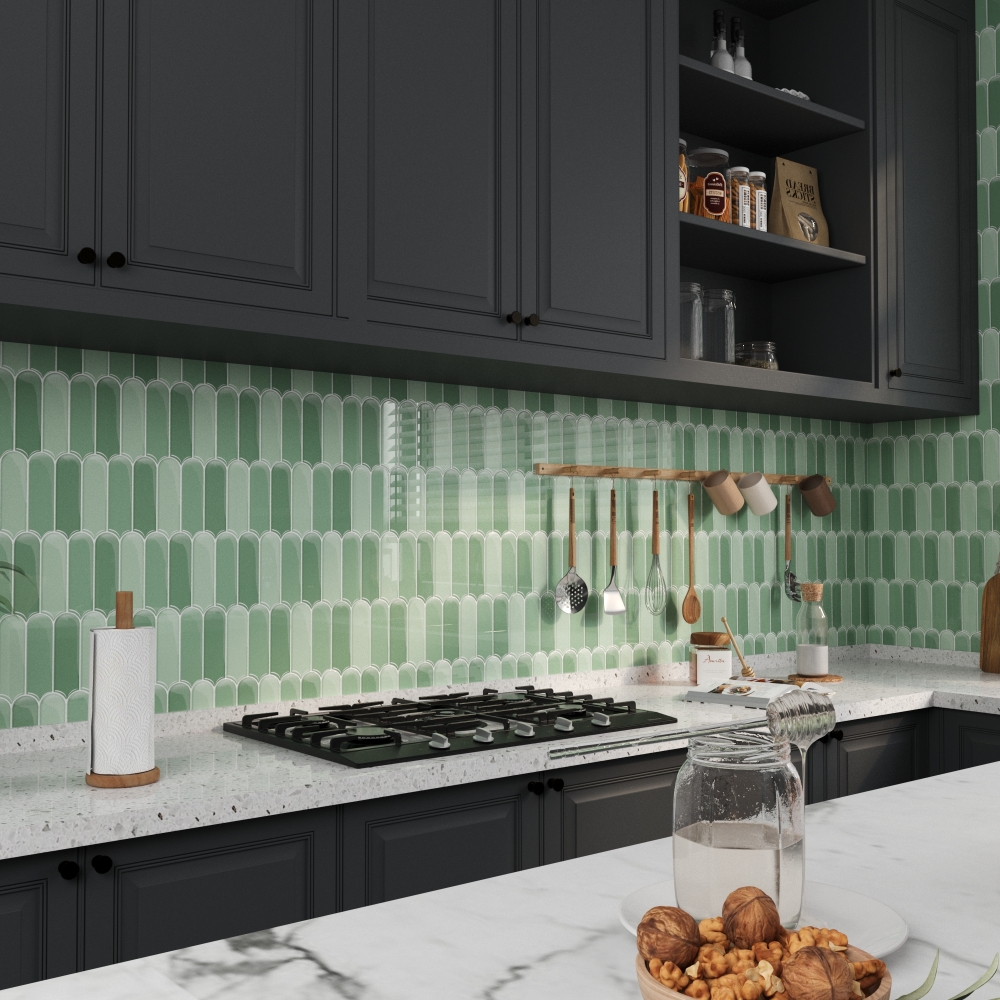 ilemong self adhesive wall tiles Modern Kitchen Decor, Durable and Easy to Clean - backsplash tile - 3