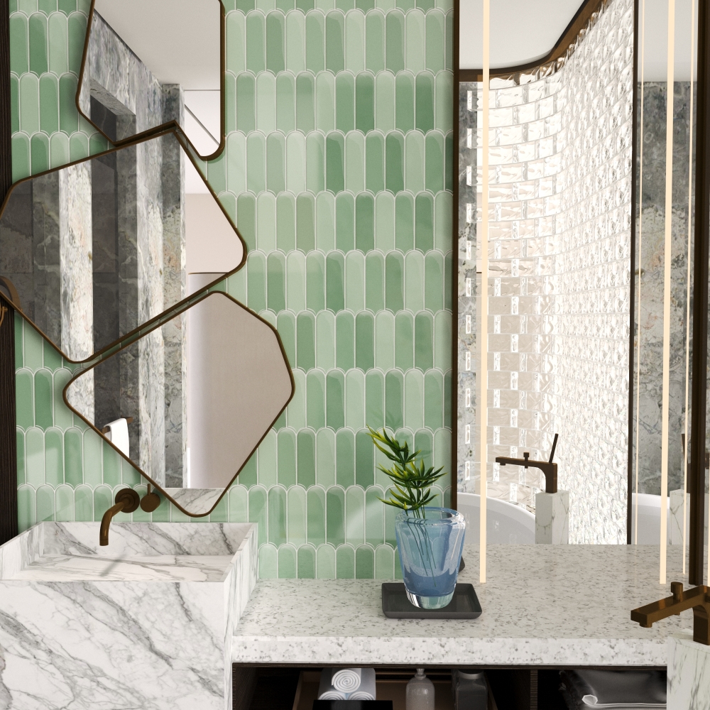ilemong self adhesive wall tiles Modern Kitchen Decor, Durable and Easy to Clean - backsplash tile - 4