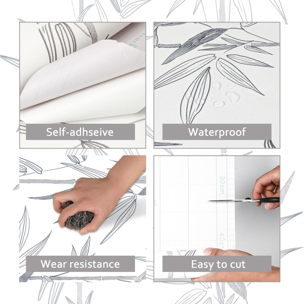 ilemong Peel and Stick Wallpaper Roll Bird Self Adhesive Wallpaper 17.32 in. x 9.84 ft. Removable Wall Paper for Bedroom - backsplash tile - 4