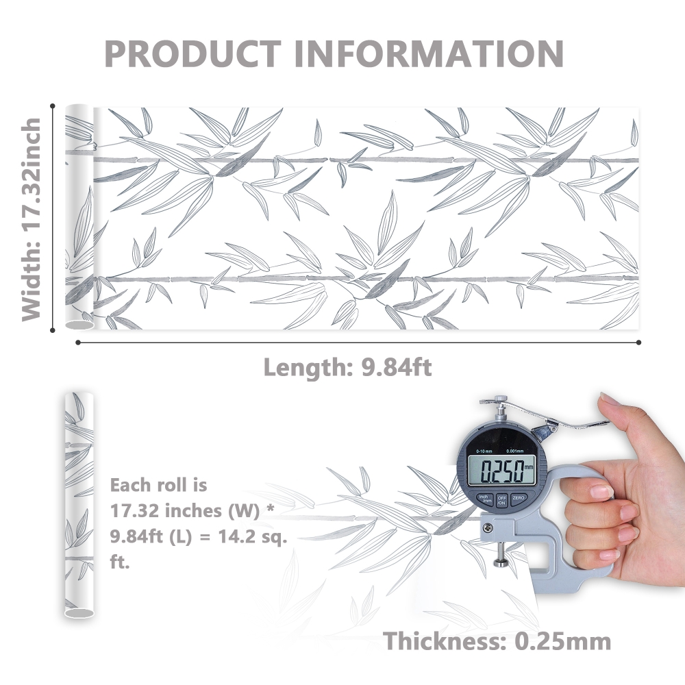ilemong Peel and Stick Wallpaper Roll Bird Self Adhesive Wallpaper 17.32 in. x 9.84 ft. Removable Wall Paper for Bedroom - backsplash tile - 3