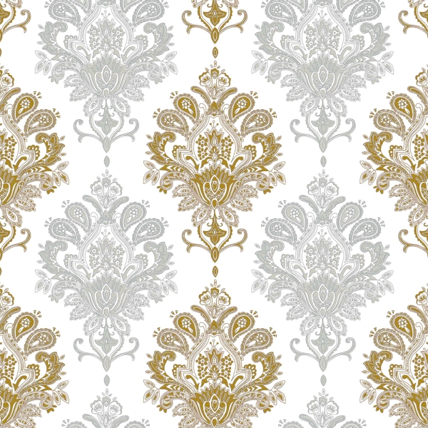 ilemong Vintage Honeysuckle with White Background Peel and Stick Wallpaper Roll (Covers 28.74 sq. ft.)